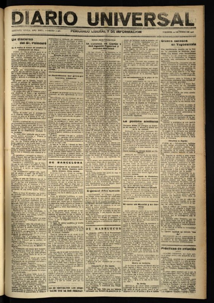 Miniatura de Diario Universal del 22 de junio de 1928
