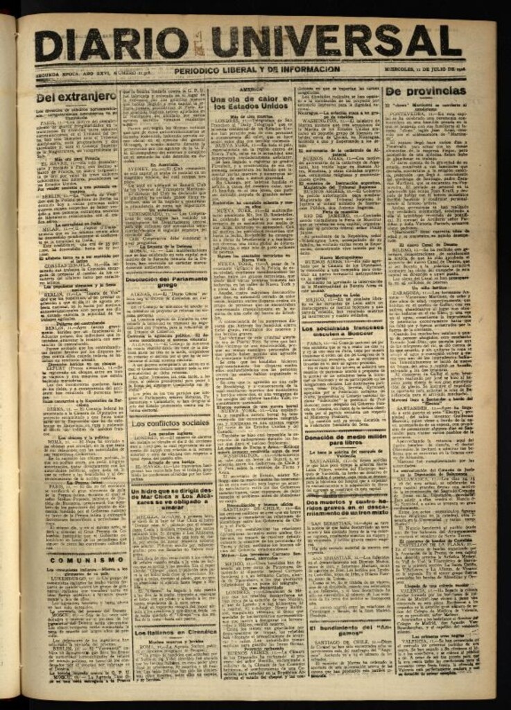 Miniatura de Diario Universal del 11 de julio de 1928