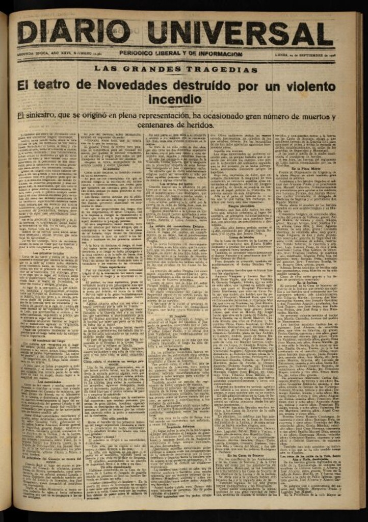 Miniatura de Diario Universal del 24 de septiembre de 1928
