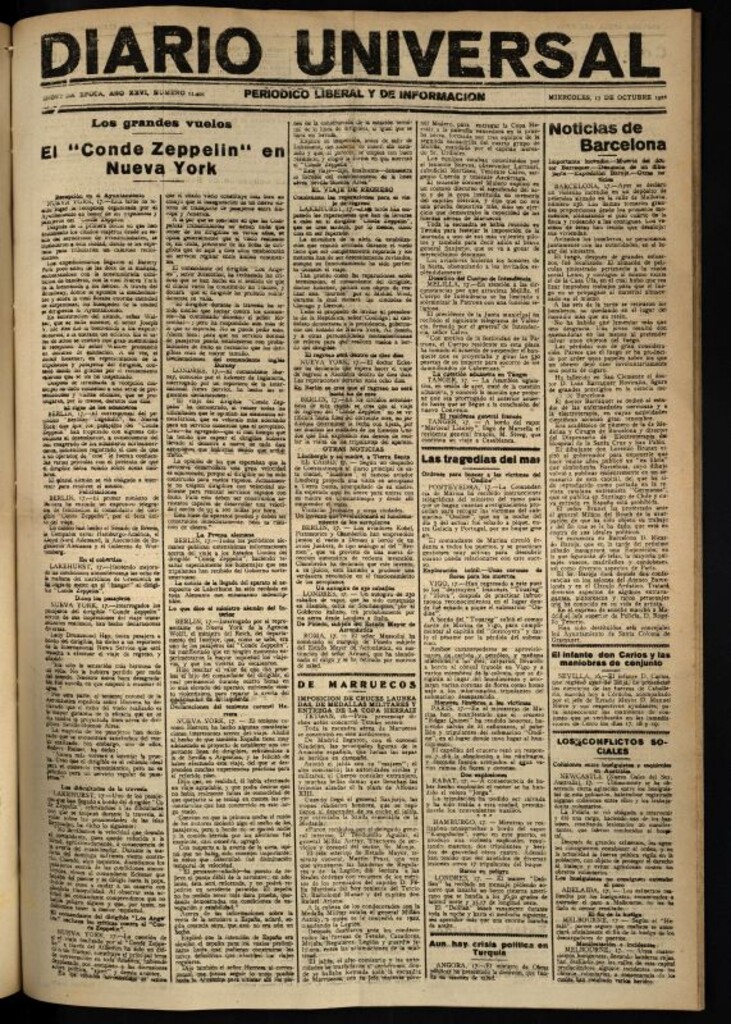 Miniatura de Diario Universal del 17 de octubre de 1928