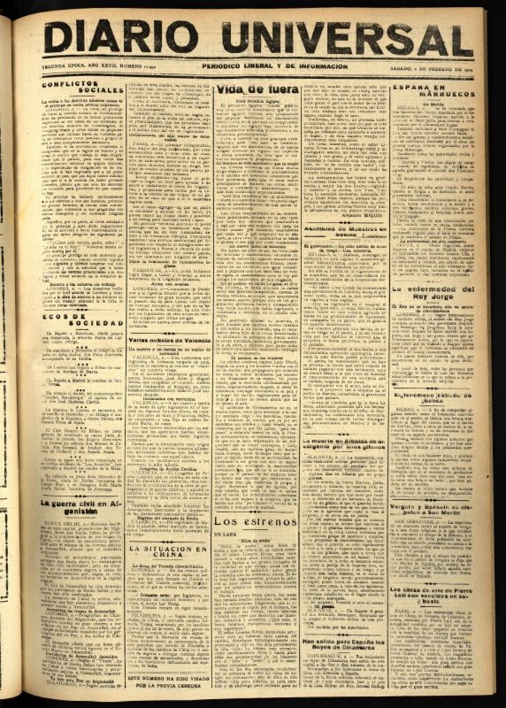 Miniatura de Diario Universal del 2 de febrero de 1929