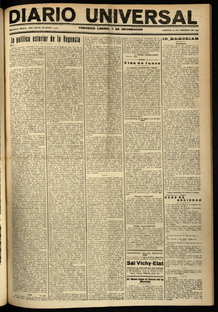 Miniatura de Diario Universal del 23 de febrero de 1929