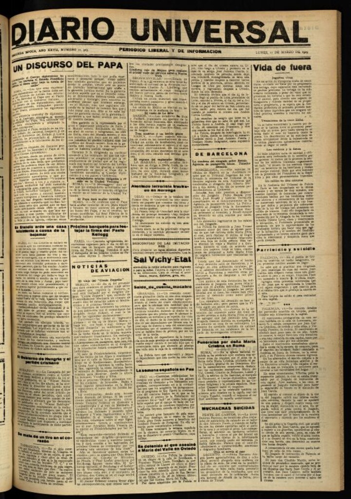 Miniatura de Diario Universal del 11 de marzo de 1929