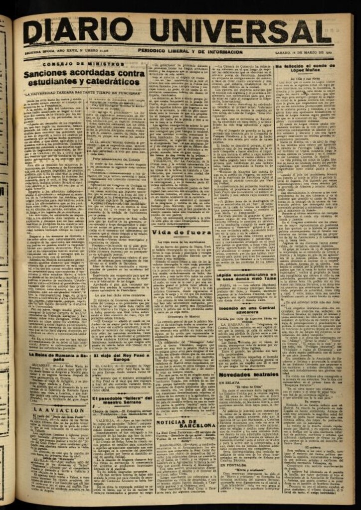 Miniatura de Diario Universal del 16 de marzo de 1929