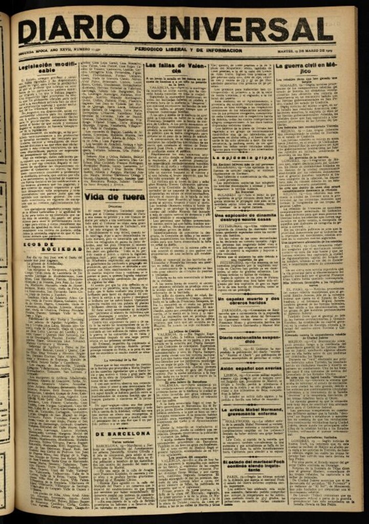 Miniatura de Diario Universal del 19 de marzo de 1929