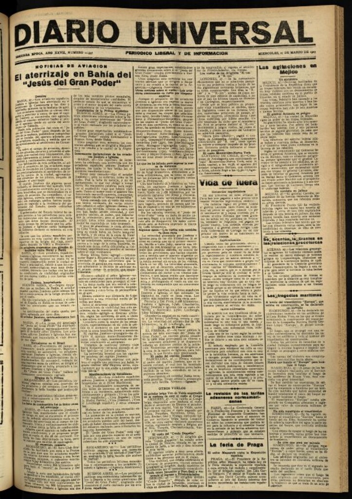 Miniatura de Diario Universal del 27 de marzo de 1929