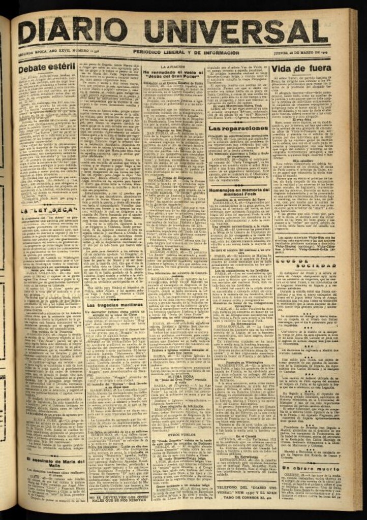 Miniatura de Diario Universal del 28 de marzo de 1929