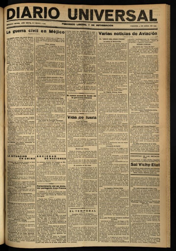 Miniatura de Diario Universal del 5 de abril de 1929