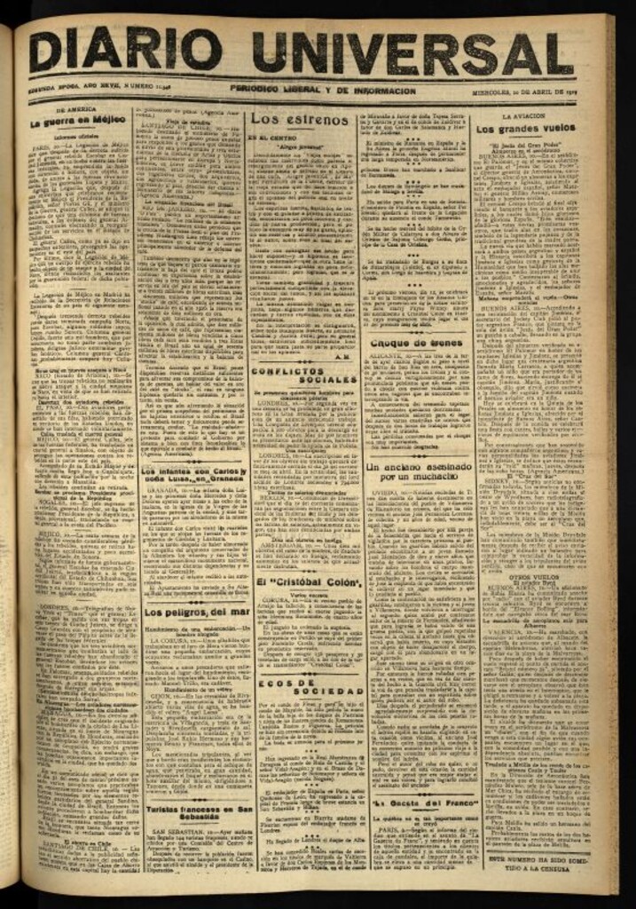 Miniatura de Diario Universal del 10 de abril de 1929