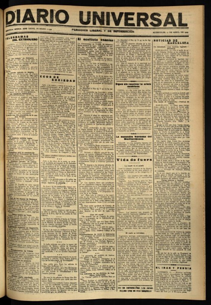 Miniatura de Diario Universal del 17 de abril de 1929
