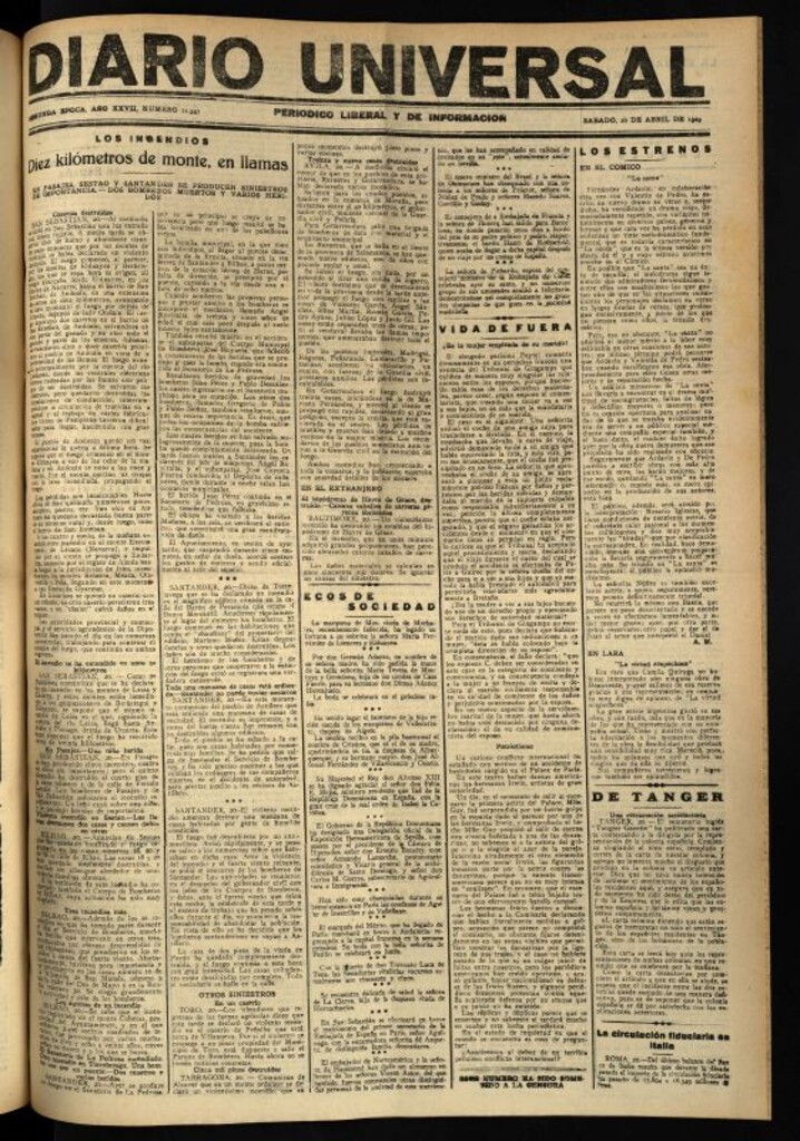 Miniatura de Diario Universal del 20 de abril de 1929