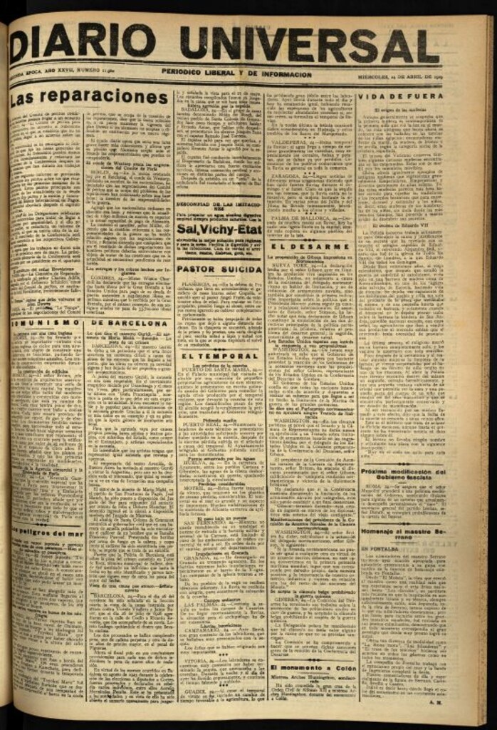 Miniatura de Diario Universal del 24 de abril de 1929