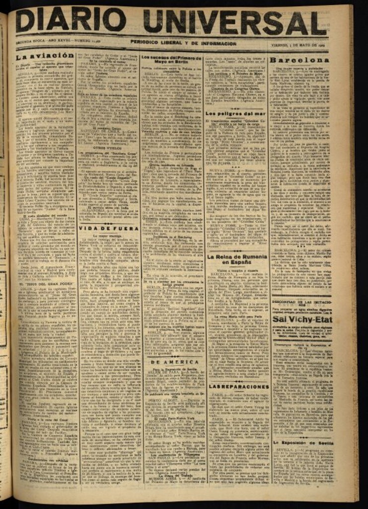 Miniatura de Diario Universal del 3 de mayo de 1929