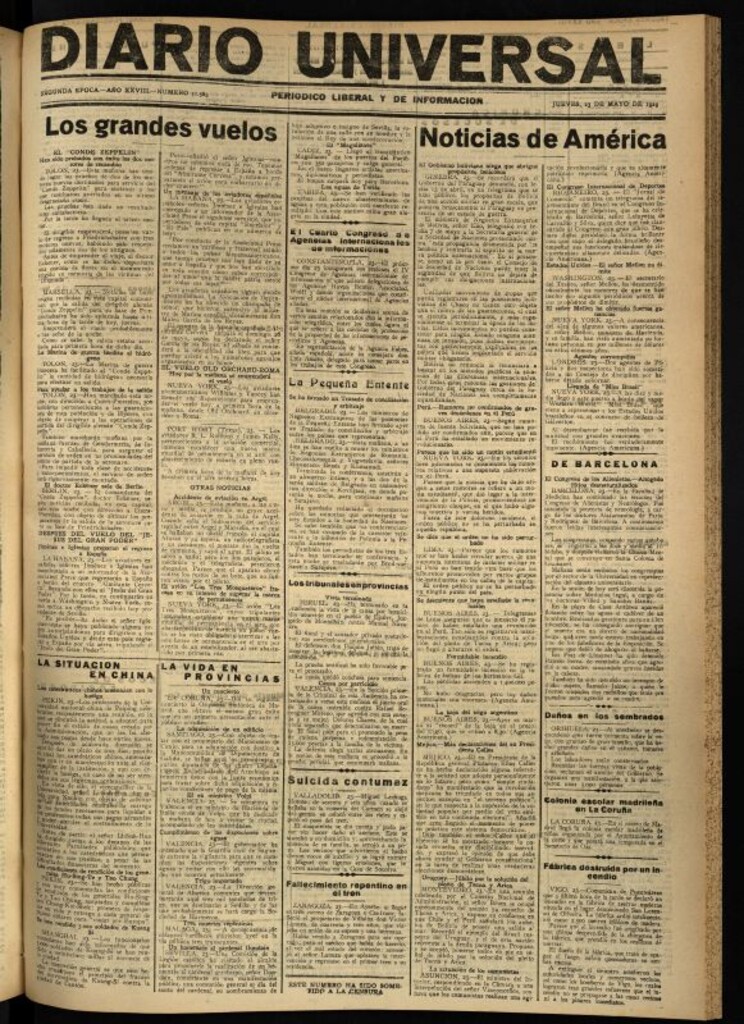 Miniatura de Diario Universal del 23 de mayo de 1929