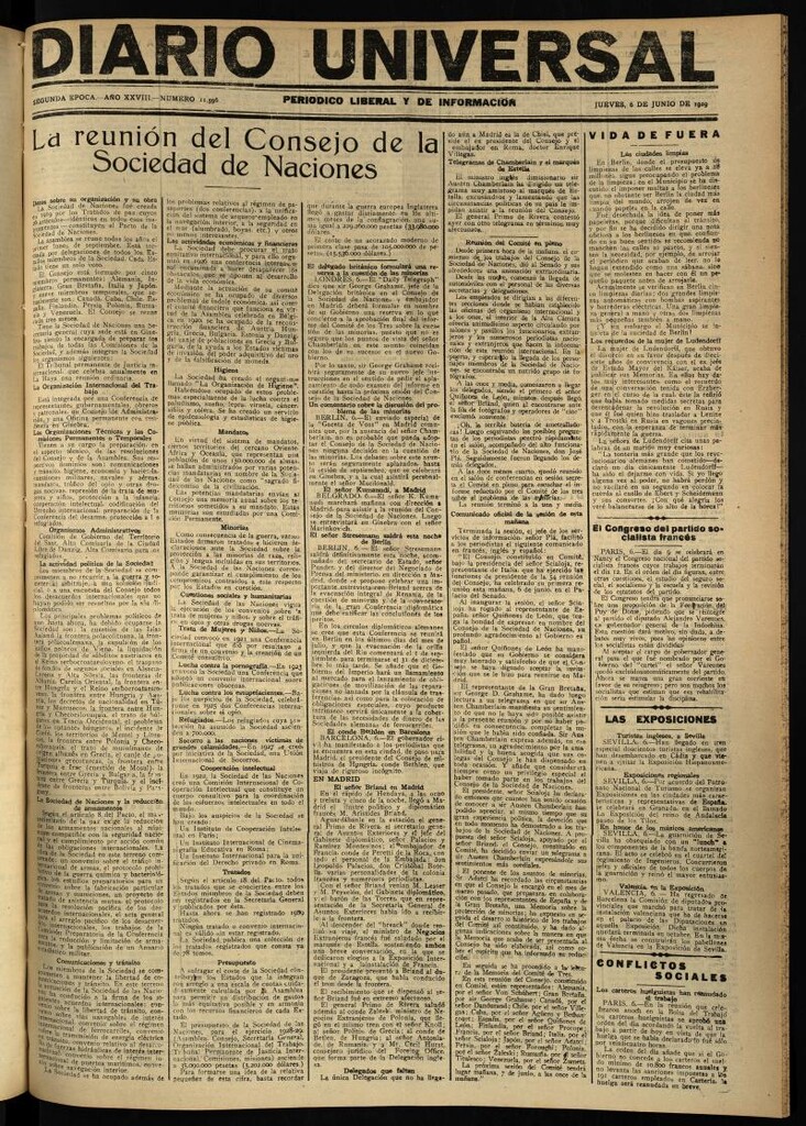 Miniatura de Diario Universal del 6 de junio de 1929