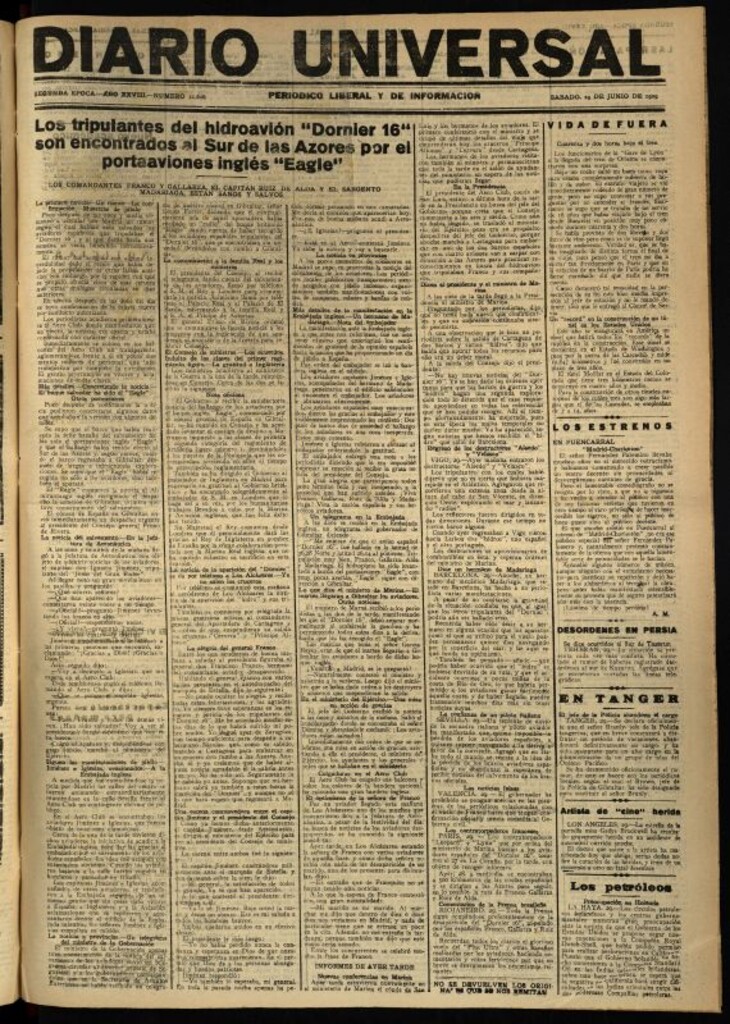 Miniatura de Diario Universal del 29 de junio de 1929