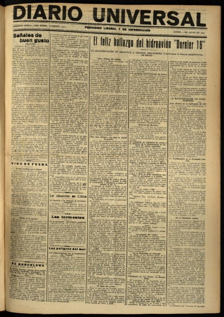 Miniatura de Diario Universal del 1 de julio de 1929