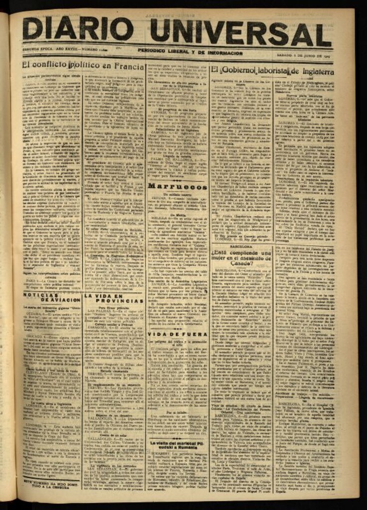 Miniatura de Diario Universal del 6 de julio de 1929