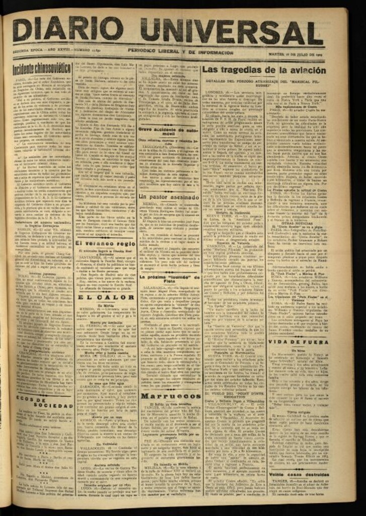 Miniatura de Diario Universal del 16 de julio de 1929