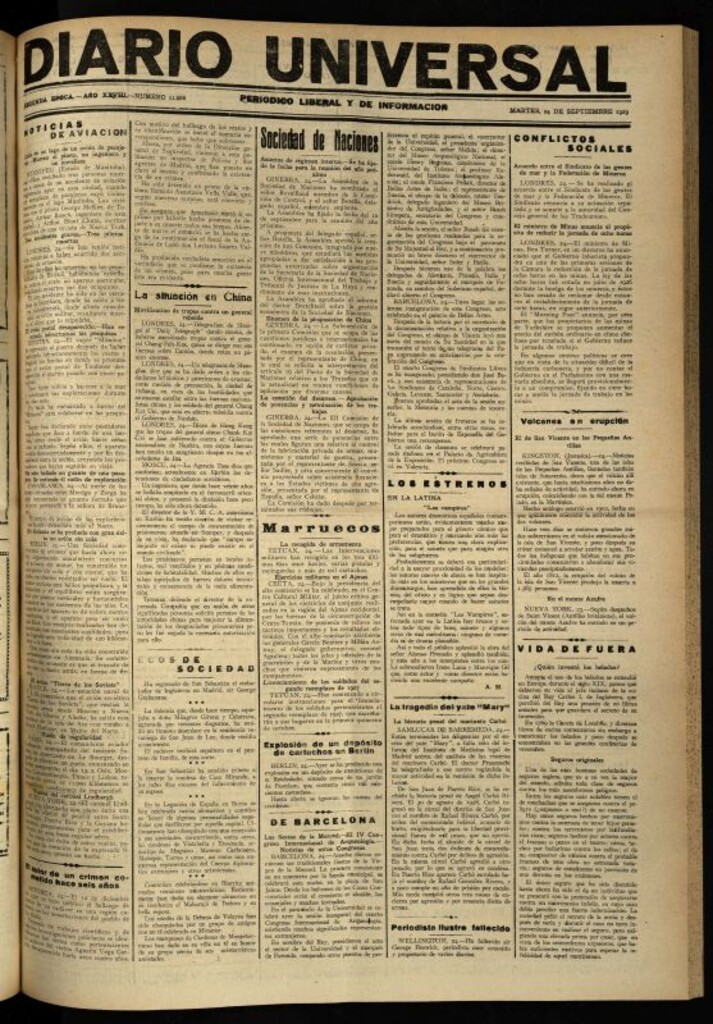 Miniatura de Diario Universal del 24 de septiembre de 1929