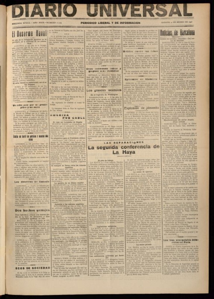 Miniatura de Diario Universal del 4 de enero de 1930