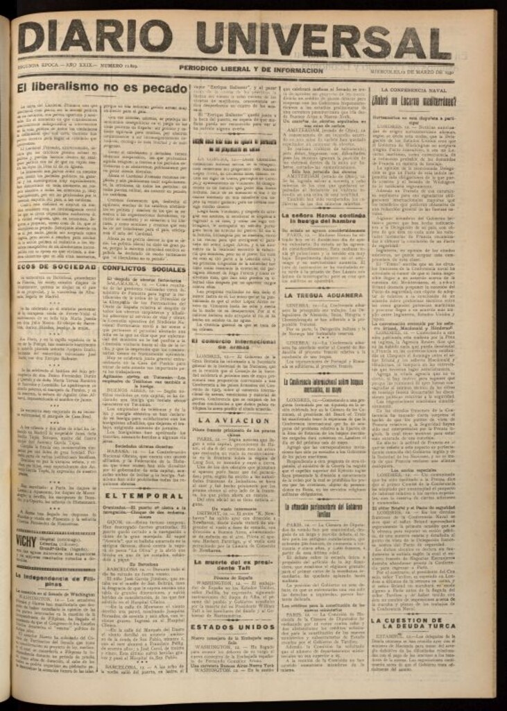 Miniatura de Diario Universal del 12 de marzo de 1930