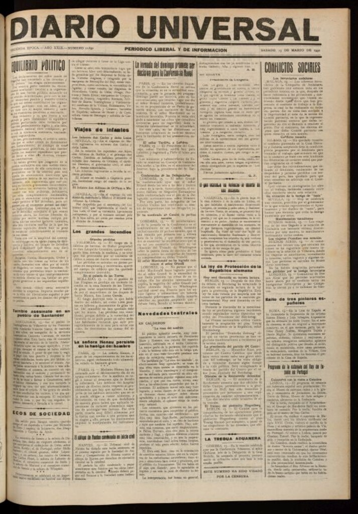 Miniatura de Diario Universal del 15 de marzo de 1930