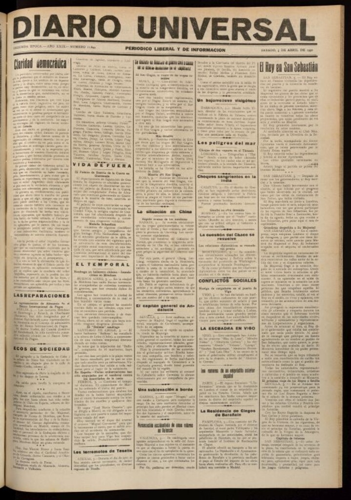 Miniatura de Diario Universal del 5 de abril de 1930