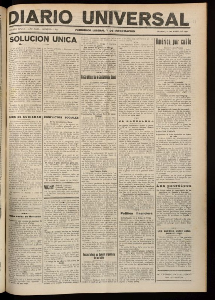 Miniatura de Diario Universal del 12 de abril de 1930