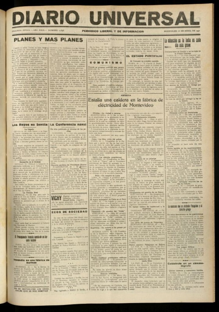 Miniatura de Diario Universal del 16 de abril de 1930
