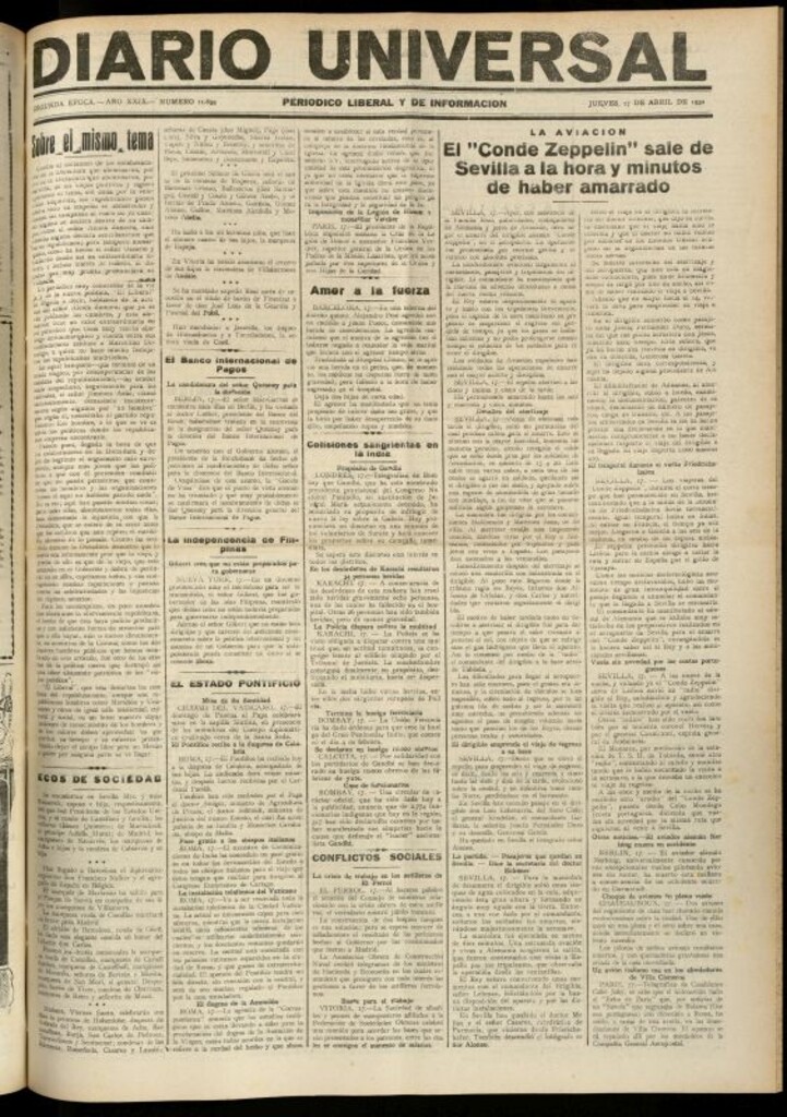 Miniatura de Diario Universal del 17 de abril de 1930