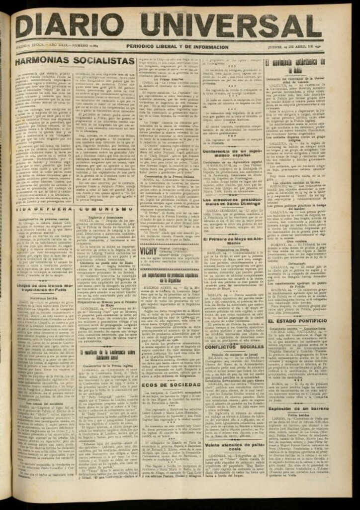 Miniatura de Diario Universal del 24 de abril de 1930