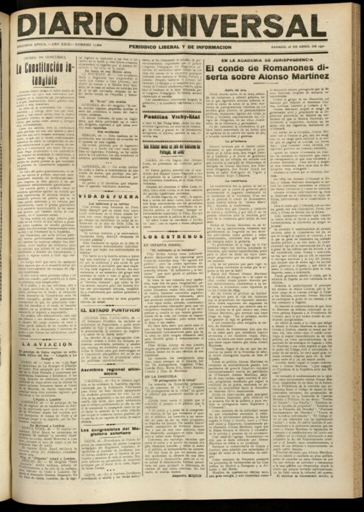 Miniatura de Diario Universal del 26 de abril de 1930