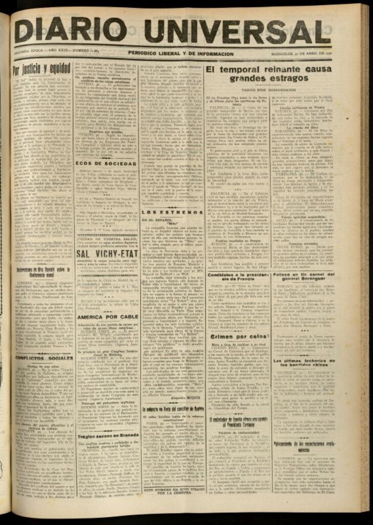 Miniatura de Diario Universal del 30 de abril de 1930