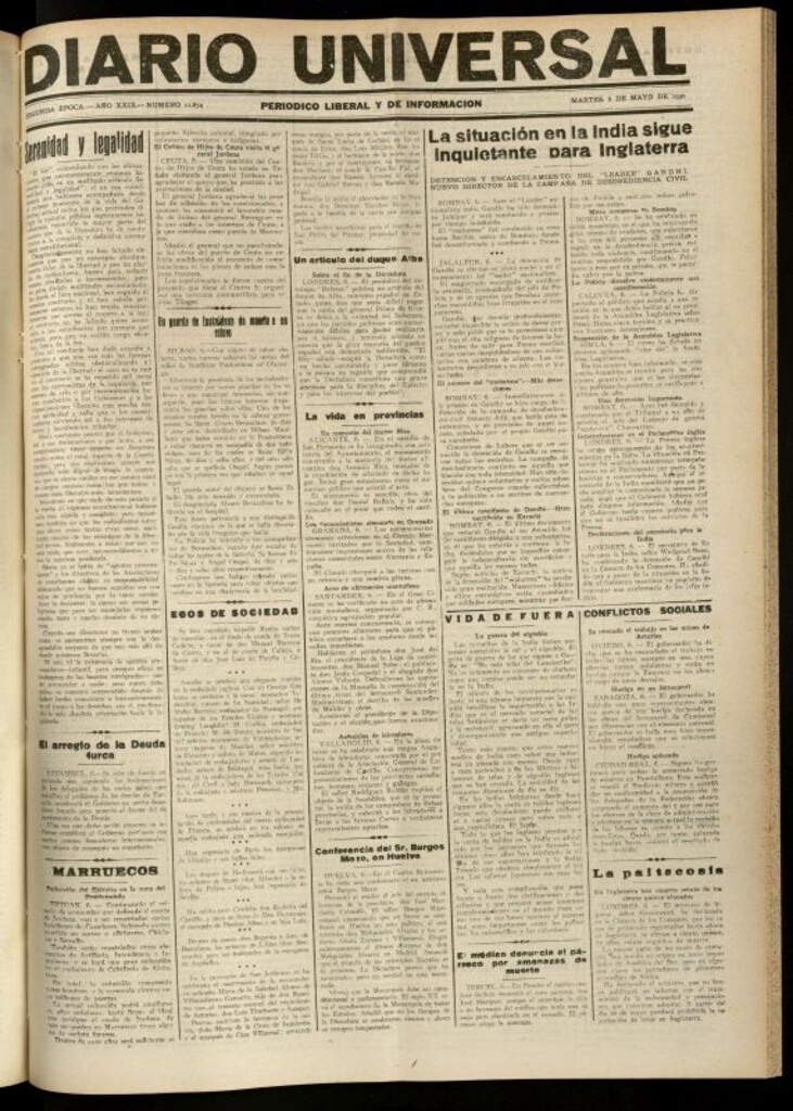 Miniatura de Diario Universal del 6 de mayo de 1930
