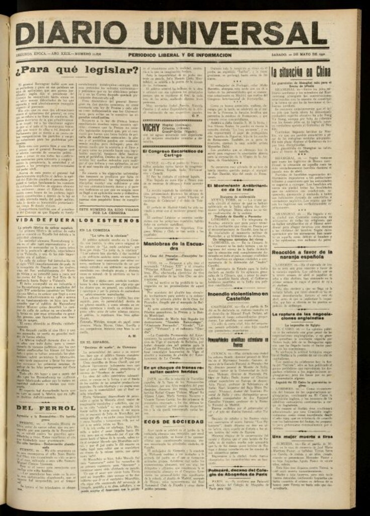 Miniatura de Diario Universal del 10 de mayo de 1930