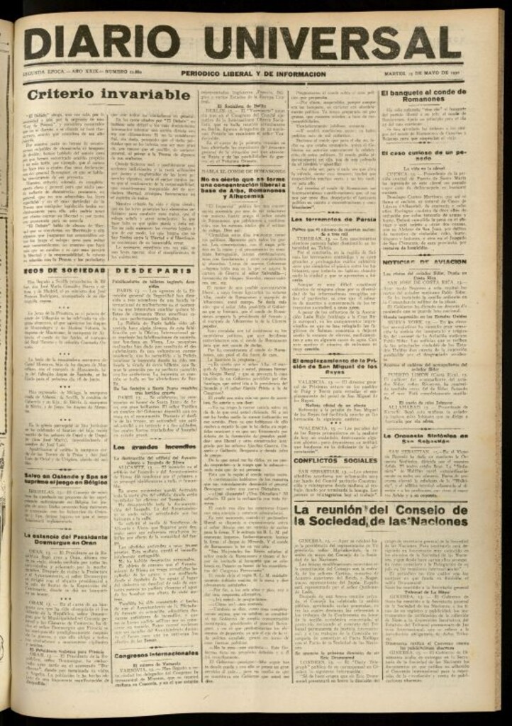 Miniatura de Diario Universal del 13 de mayo de 1930