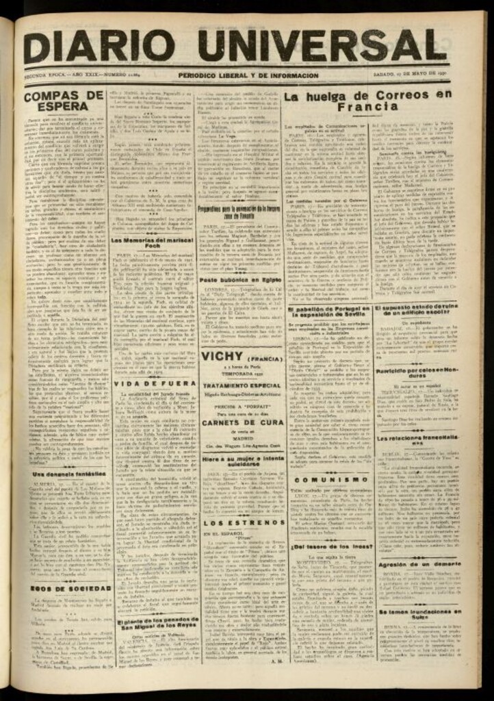 Miniatura de Diario Universal del 17 de mayo de 1930
