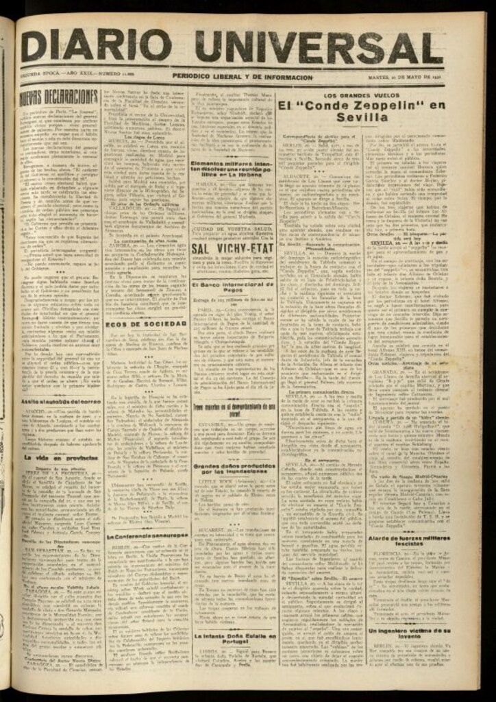 Miniatura de Diario Universal del 20 de mayo de 1930