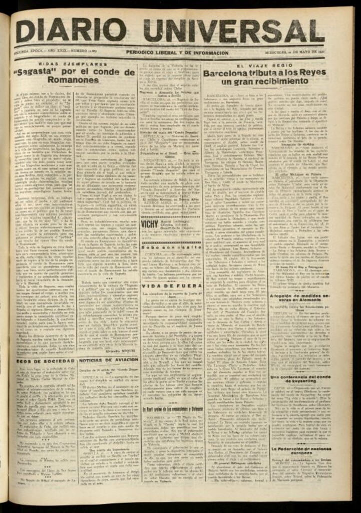 Miniatura de Diario Universal del 21 de mayo de 1930