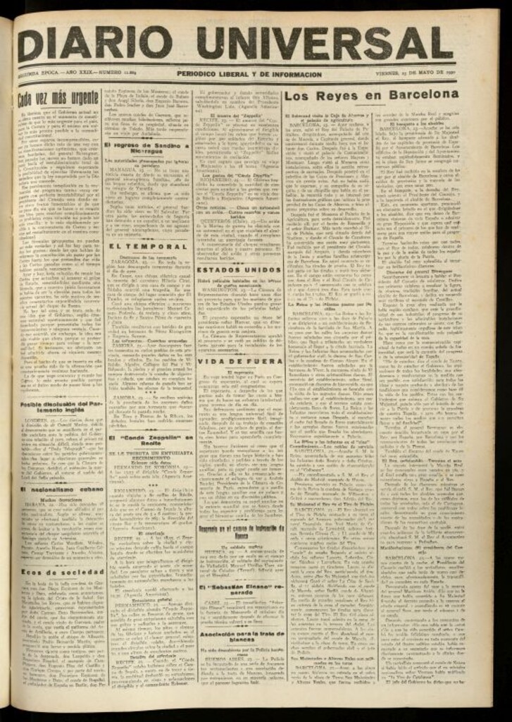 Miniatura de Diario Universal del 23 de mayo de 1930