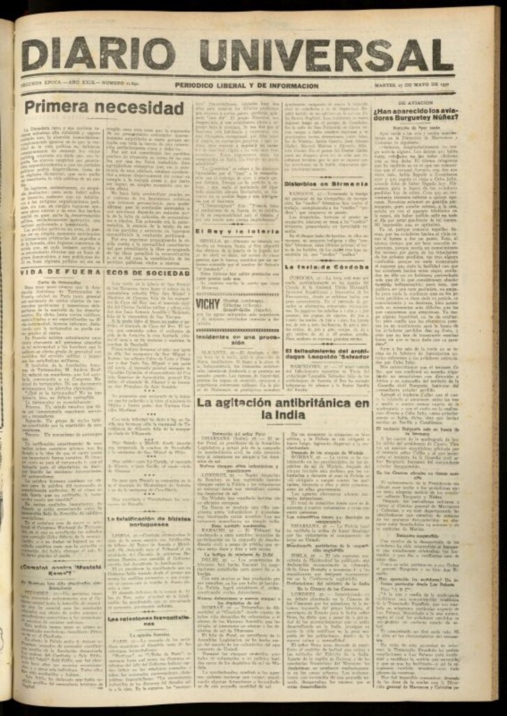 Miniatura de Diario Universal del 27 de mayo de 1930
