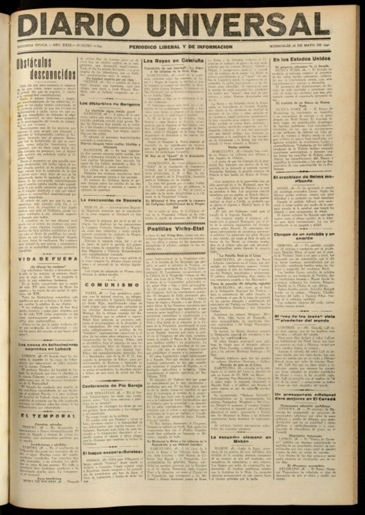 Miniatura de Diario Universal del 28 de mayo de 1930