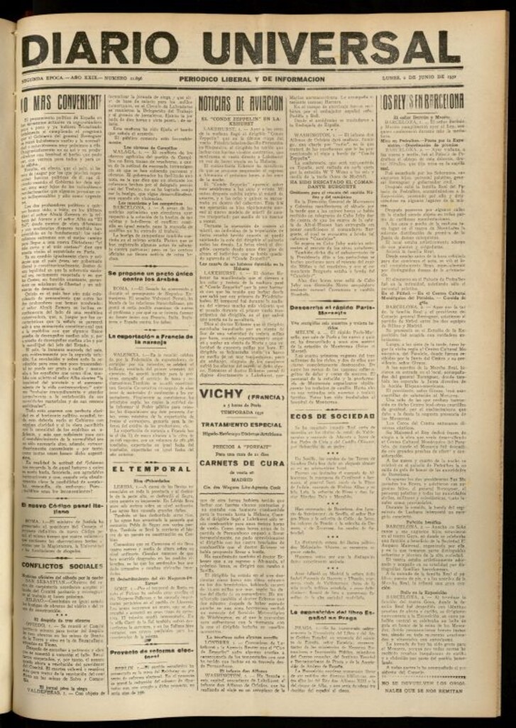 Miniatura de Diario Universal del 2 de junio de 1930