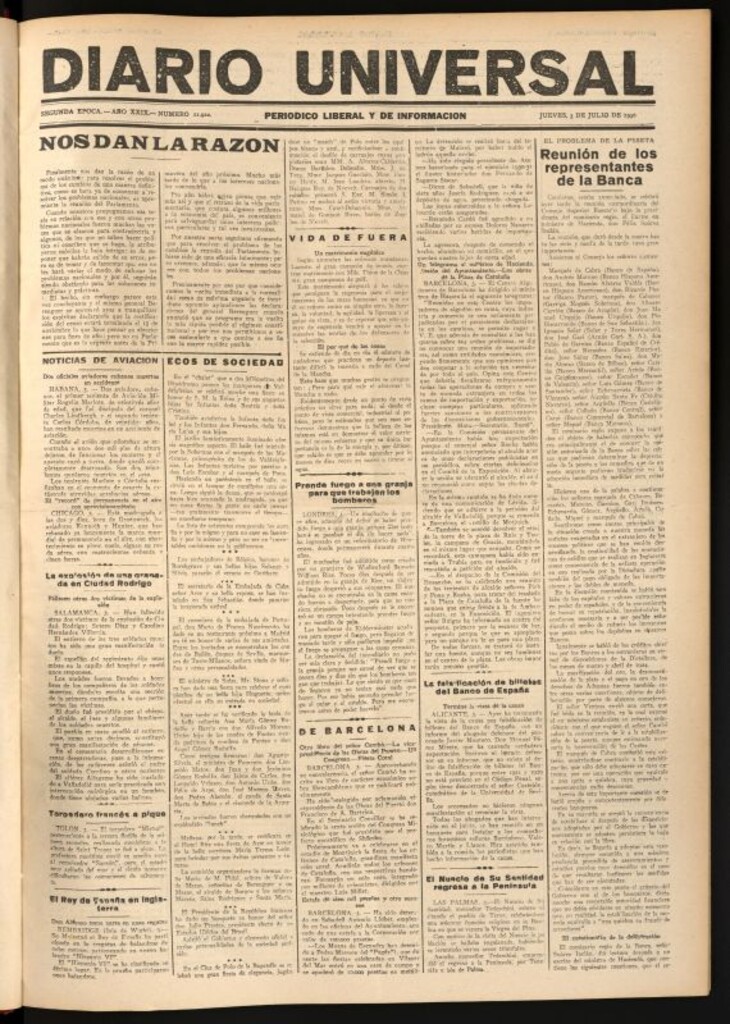Miniatura de Diario Universal del 3 de julio de 1930