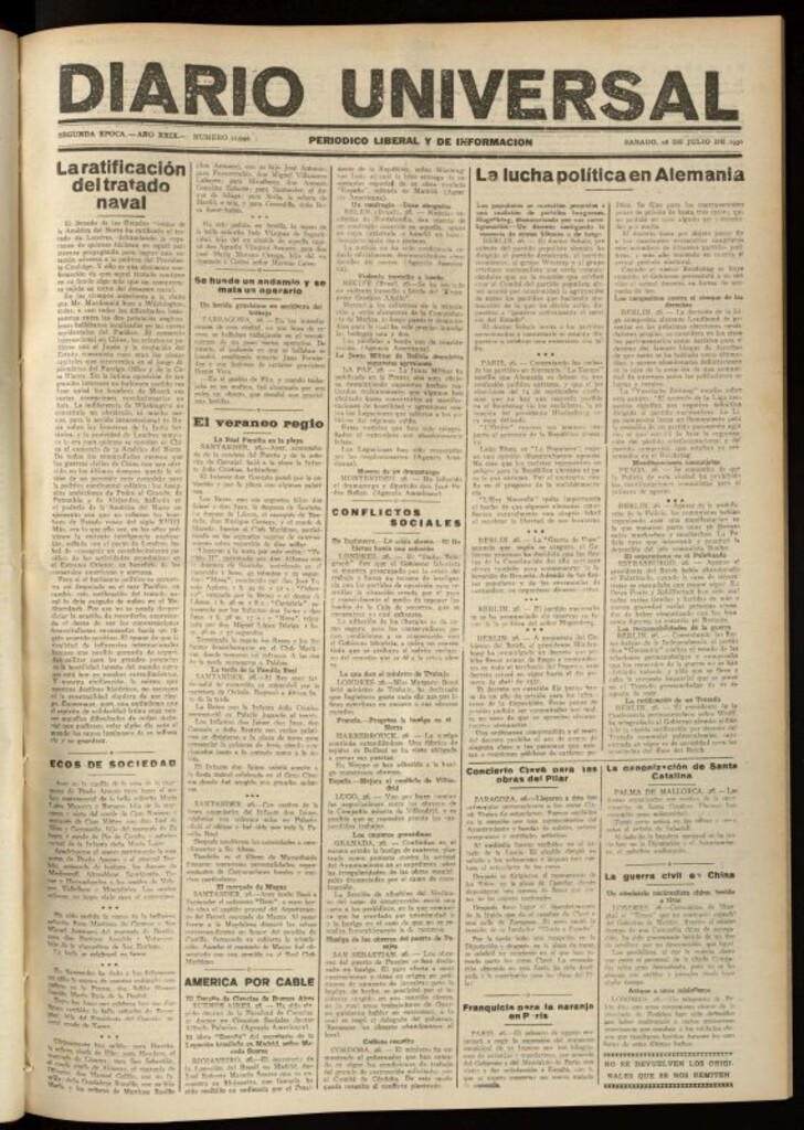 Miniatura de Diario Universal del 26 de julio de 1930