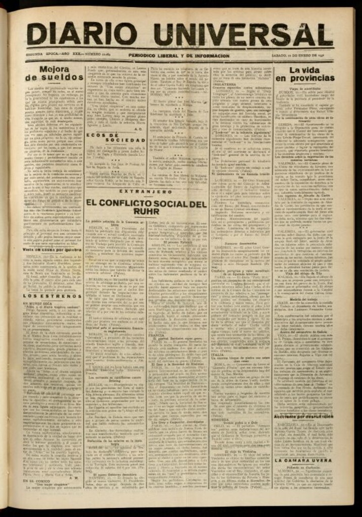 Miniatura de Diario Universal del 10 de enero de 1931