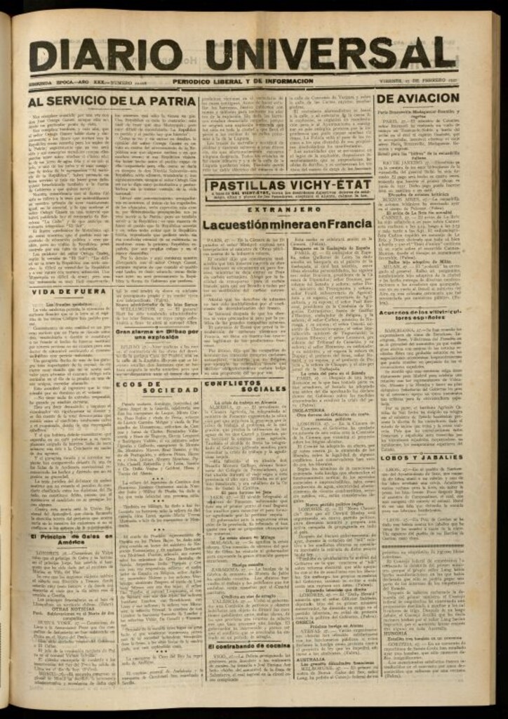 Miniatura de Diario Universal del 27 de febrero de 1931