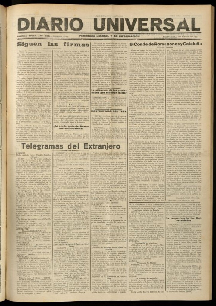 Miniatura de Diario Universal del 4 de marzo de 1931