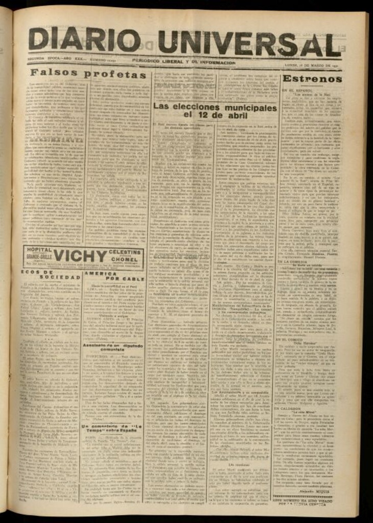 Miniatura de Diario Universal del 16 de marzo de 1931